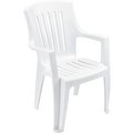Global Equipment Interion Outdoor Resin Stacking Chair  White XDC-145